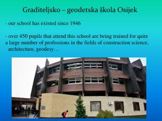 Graditeljsko – geodetska škola Osijek