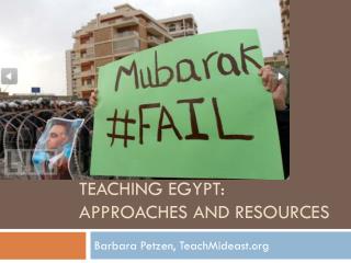 Teaching Egypt: Approaches and Resources