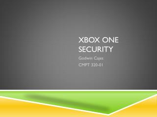 Xbox one Security