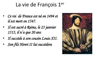 La vie de François 1 er