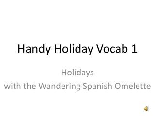 Handy Holiday Vocab 1