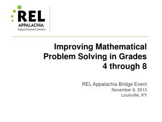 Improving Mathematical Problem Solving in Grades 4 through 8