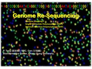 P. Tang ( 鄧致剛 ) ; RRC. Gan ( 甘瑞麒 ) Bioinformatics Center, Chang Gung University .