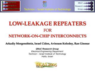 LOW-LEAKAGE REPEATERS FOR NETWORK-ON-CHIP INTERCONNECTS