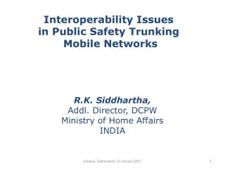 Interoperability Issues in Public Safety Trunking Mobile Networks