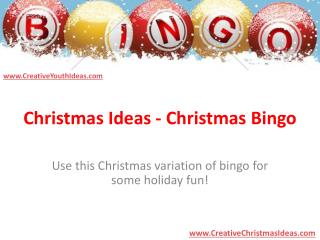 Christmas Ideas - Christmas Bingo