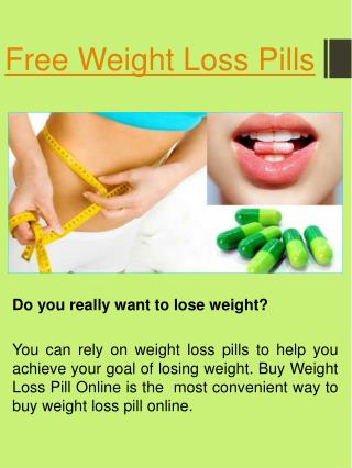 Weight Loss Pills Sample