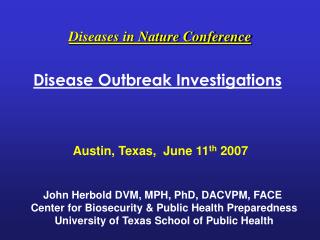 Diseases in Nature Conference