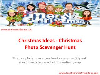 Christmas Ideas - Christmas Photo Scavenger Hunt