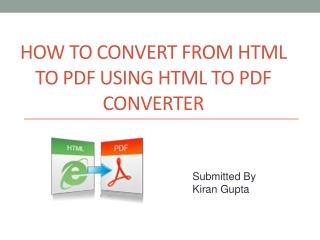 How to Convert from Html to PDF using html to pdf converte