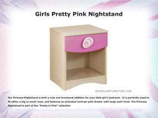 Girls Pretty Pink Night Stand Buy It at Neverland Furniture