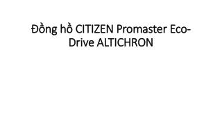 Đồng hồ Citizen Promaster Eco-drive Altichron