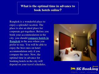 What is the optimal time in advance to book hotels online?