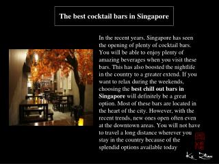 The best cocktail bars in Singapore