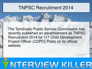 TNPSC Recruitment Notification 2014 - Interviewkiller