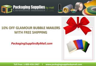 10% Of On Glamour Bubble Mailers With FREE SHIPPING