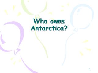 Who owns Antarctica?