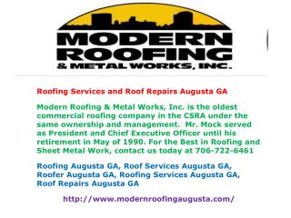 Roofing Services and Roof Repairs Augusta GA