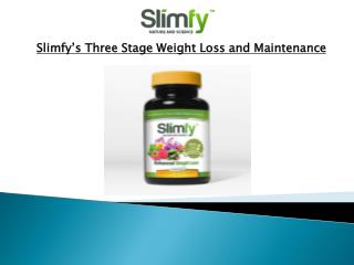 Slimfy’s Three Stage Weight Loss and Maintenance
