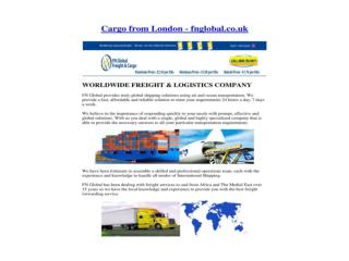 Cargo From London - fnglobal.co.uk