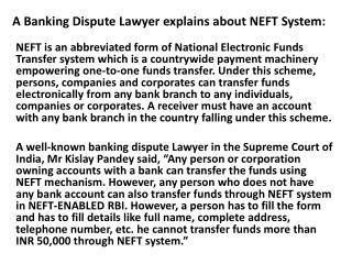 Mr.Kislay Pandey=A Banking Dispute Advocate’s Take on Banks’