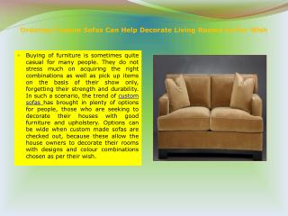 Custom sofas