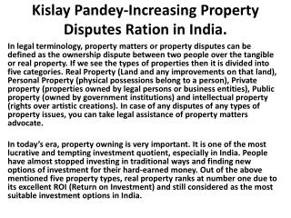 Kislay Pandey-Property Dispute Lawyer