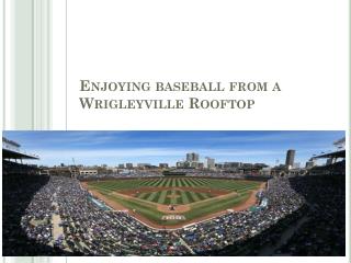 Enjoying baseball from a Wrigleyville Rooftop