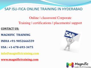 SAP ISU-FICA ONLINE TRAINING IN HYDERABAD