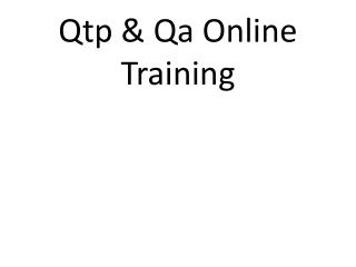 Qtp Online Training | Online Qtp Training in usa, uk, Canada