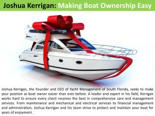 Joshua Kerrigan - Making Boat Ownership Easy