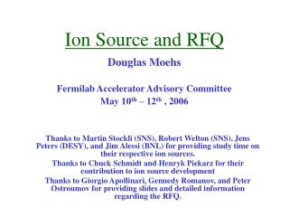 Ion Source and RFQ