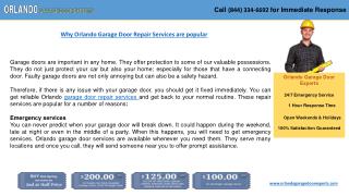 Orlando Garage Door Experts at Your Service!