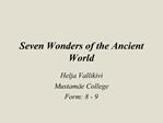 Seven Wonders of the Ancient World