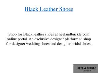 black leather shoes