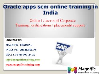 Oracle apps scm online training in india