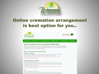 online cremation arrangement