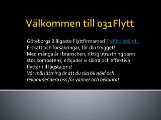 Välkommen till 031Flytt