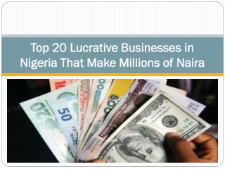 Top 20 Lucrative Businesses in Nigeria That Make Millions of