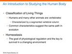 An Introduction to Studying the Human Body
