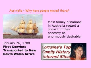 Australia – Why have people moved there?