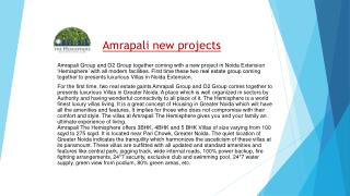 Amrapali new projects