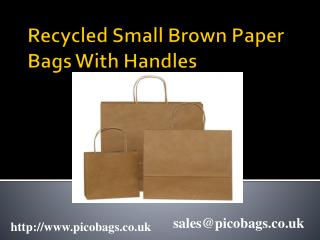 Suppliers of Recycled Small Brown paper carrier Bags