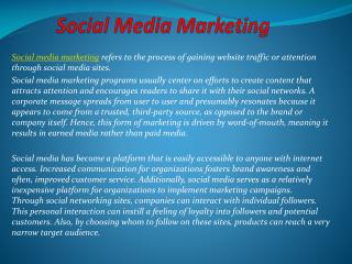 Social Media Marketing