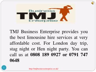 Hire Superior Quality Limousine Service In London