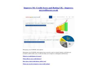 Improve My Credit Score and Rating UK - Improve-mycreditscor