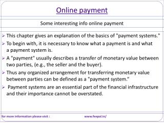 Some popular fact about online payment