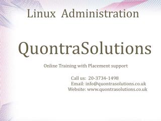 Linux Administration Online Training By QuontraSolutions