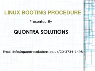 Linux Booting Procedure Online Training By Quontra Solutions