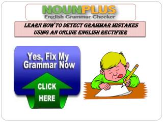 Learn How to Detect Grammar Mistakes Using An Online English